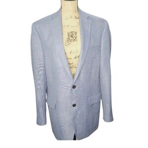 Y2K Ralph Lauren Classic Blue Gray Menswear Long Oversized Blazer